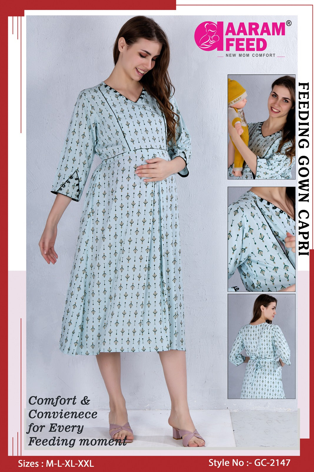 AaramFeed Feeding Gown Capri-GC-2147
