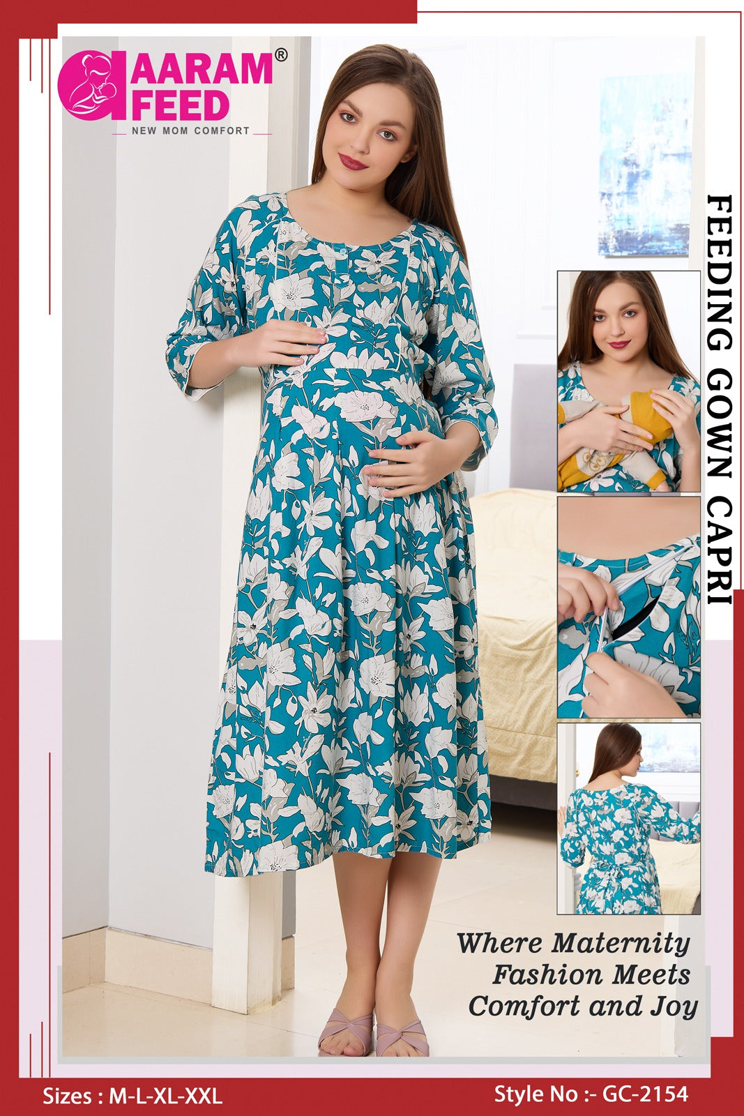 AaramFeed Feeding Gown Capri-GC-2154