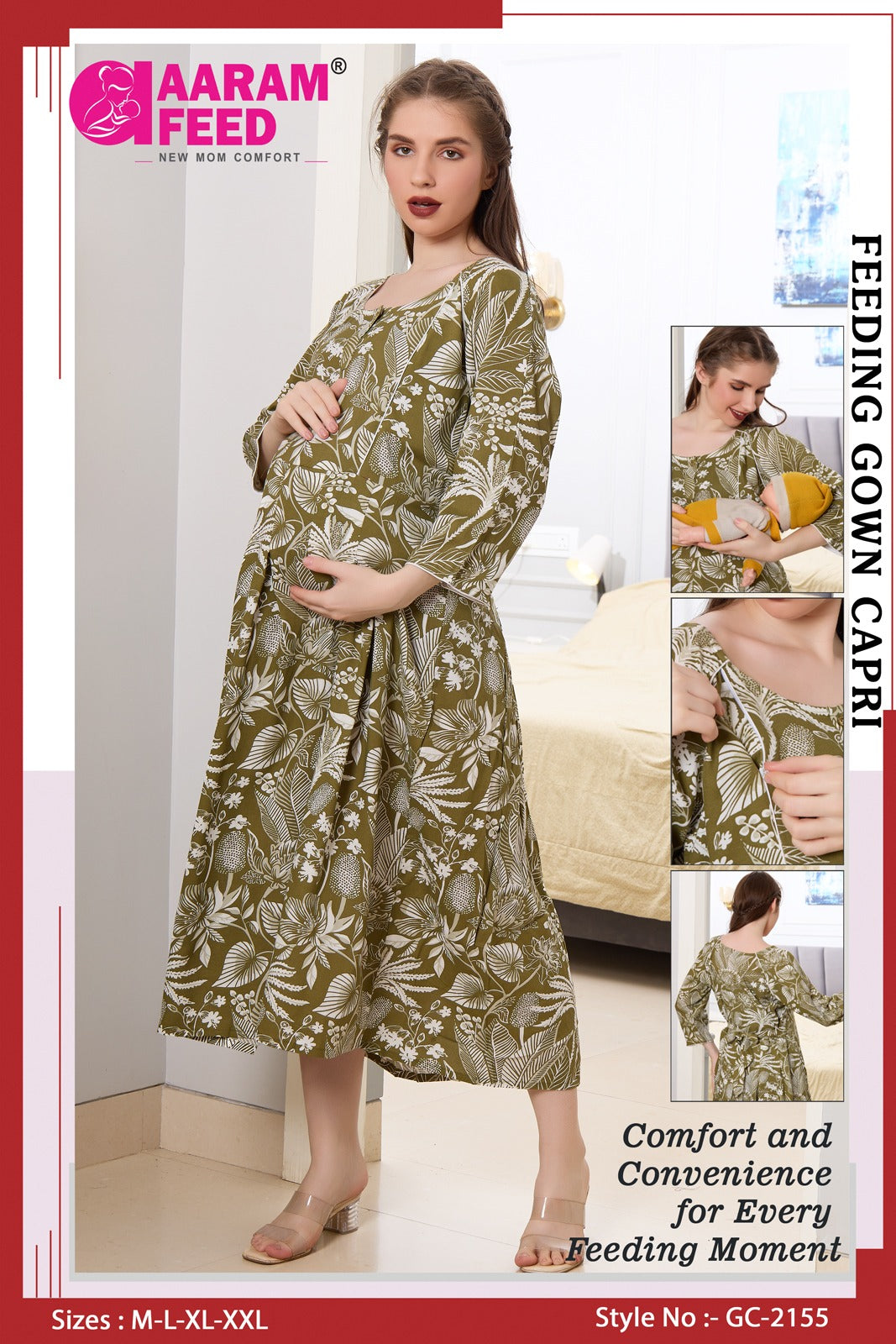 AaramFeed Feeding Gown Capri-GC-2155