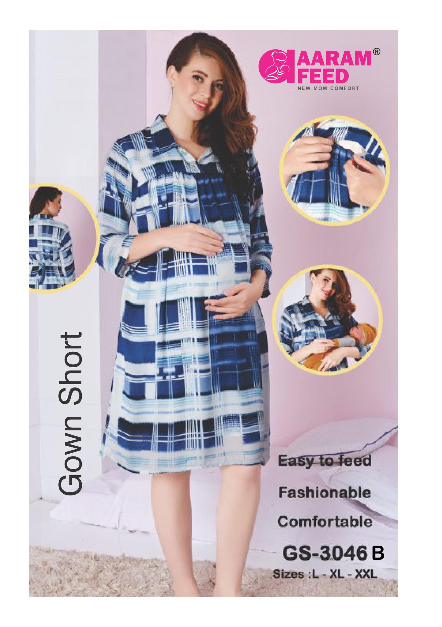 AaramFeed Feeding Gown Short - GS-3046