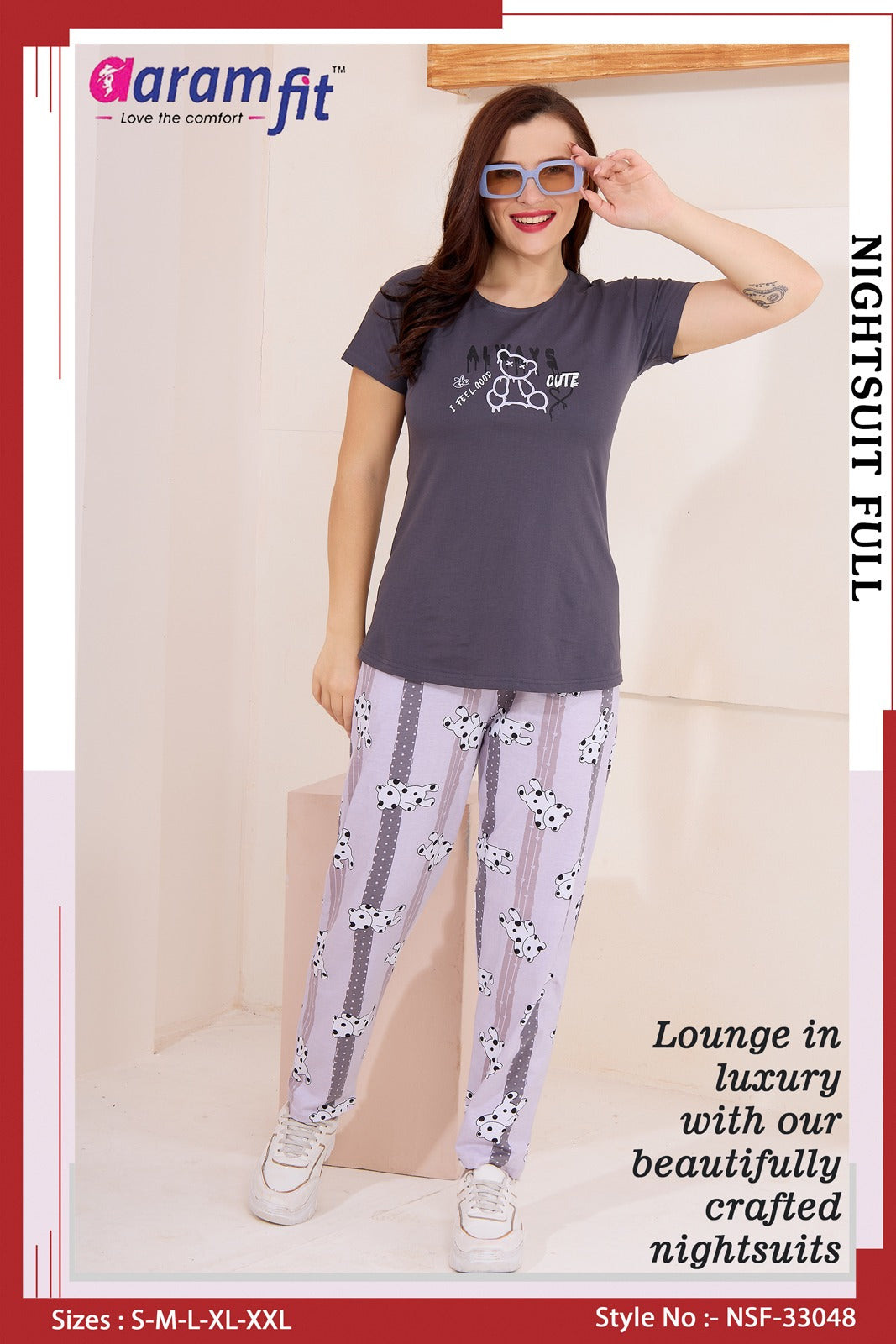 AaramFit Night Suit Full-NSF-33048