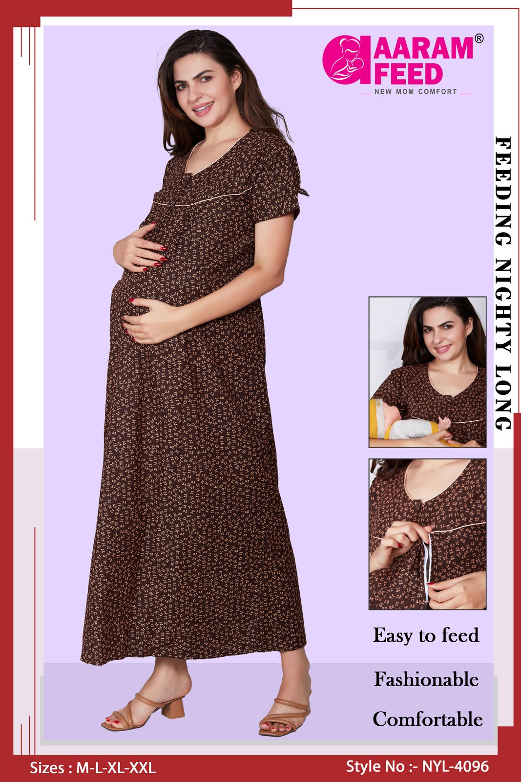 AaramFeed Feeding Nighty-NYL-4096