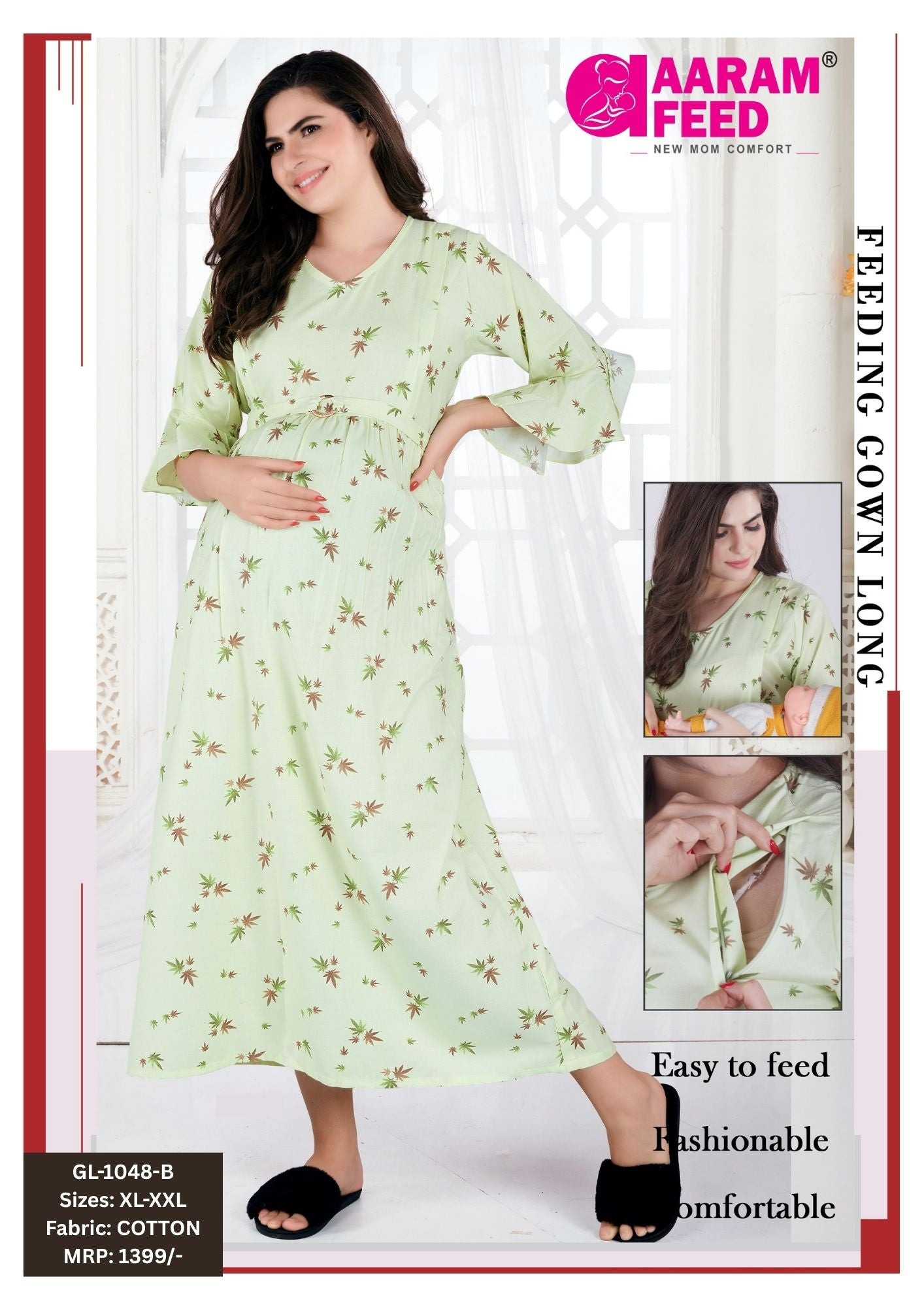 AaramFeed Feeding Gown Long GL-1048