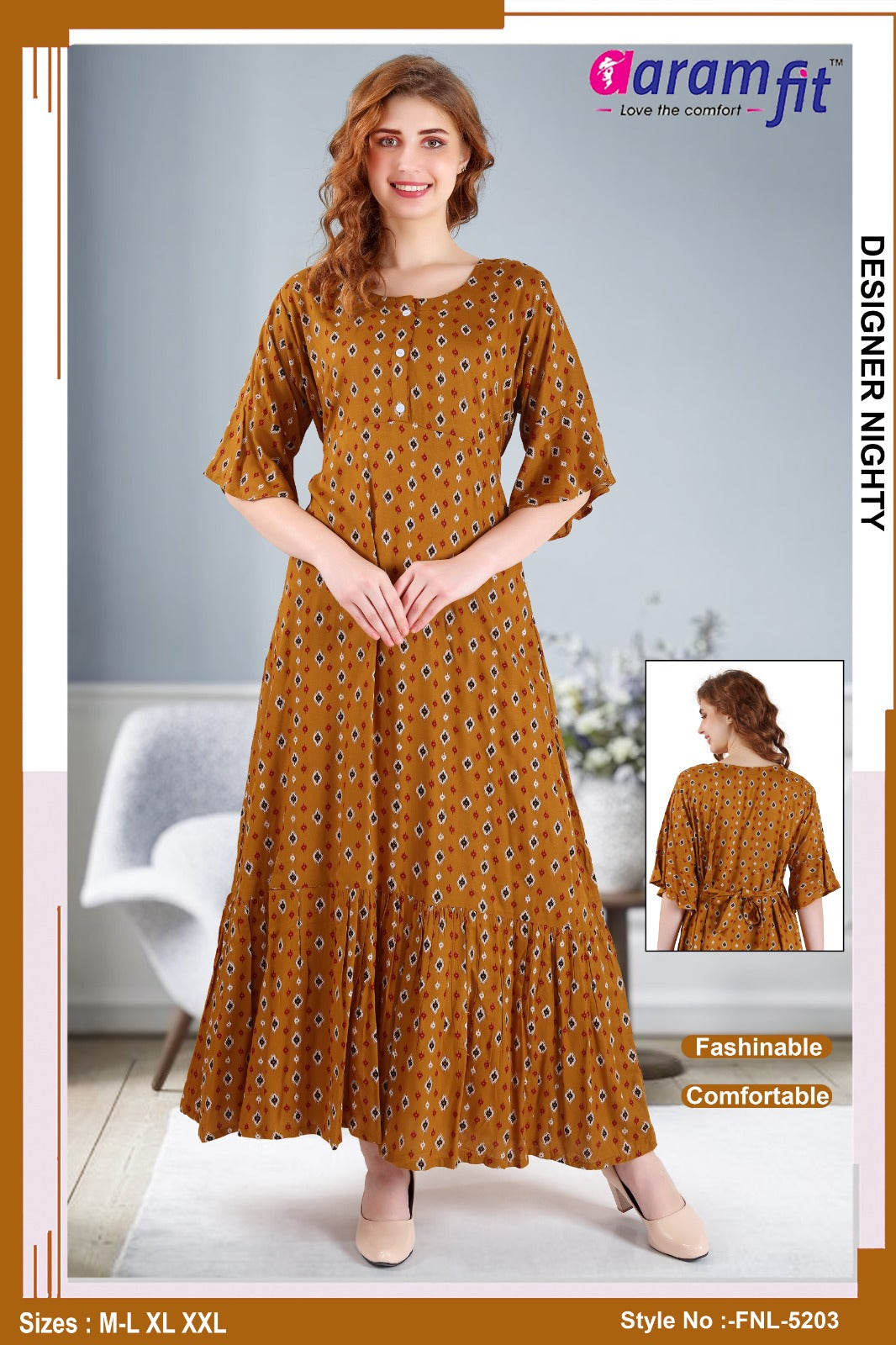 AARAMFIT DESIGNER NIGHTY FNL-5203