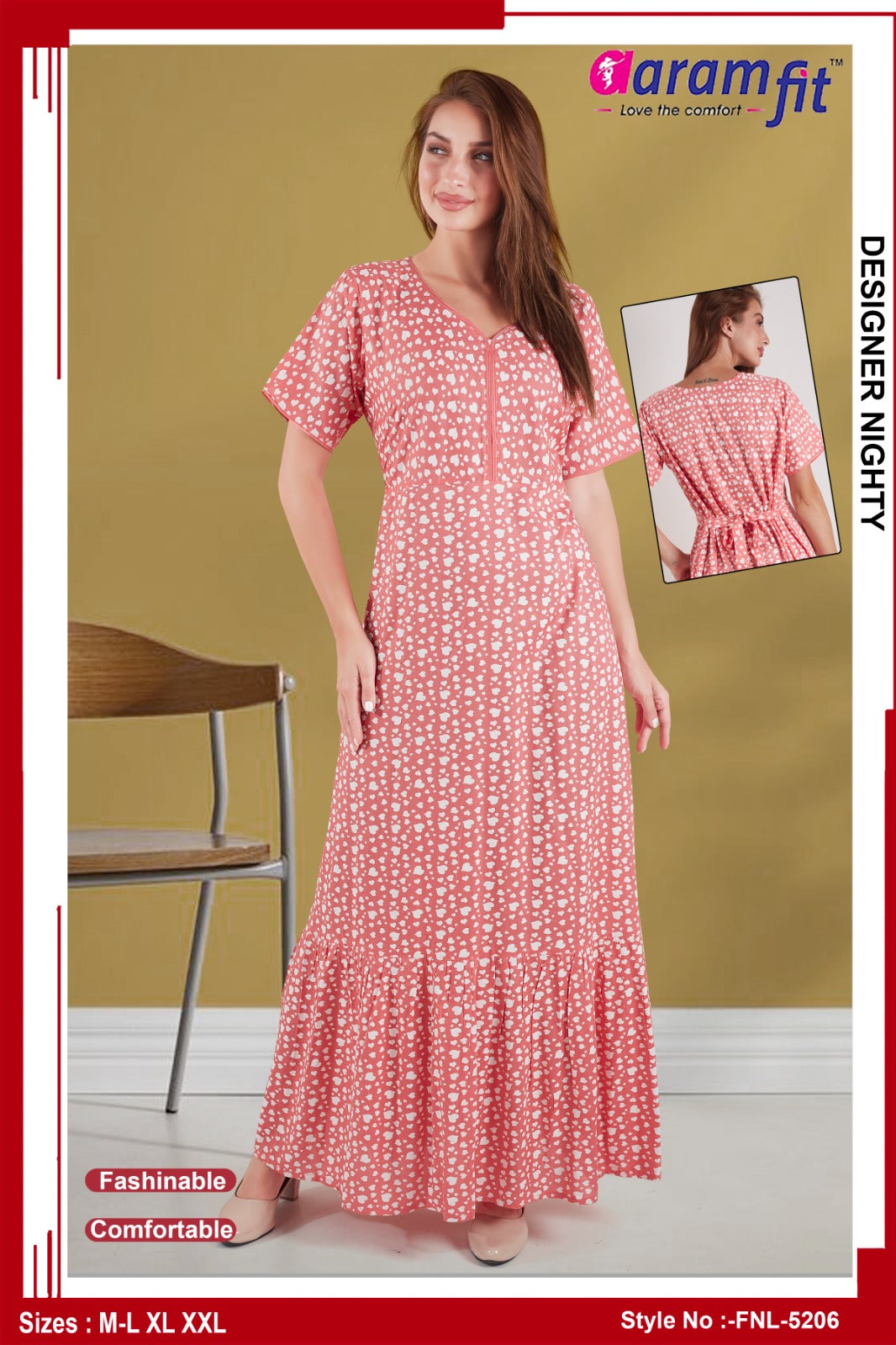 AARAMFIT DESIGNER NIGHTY FNL-5206