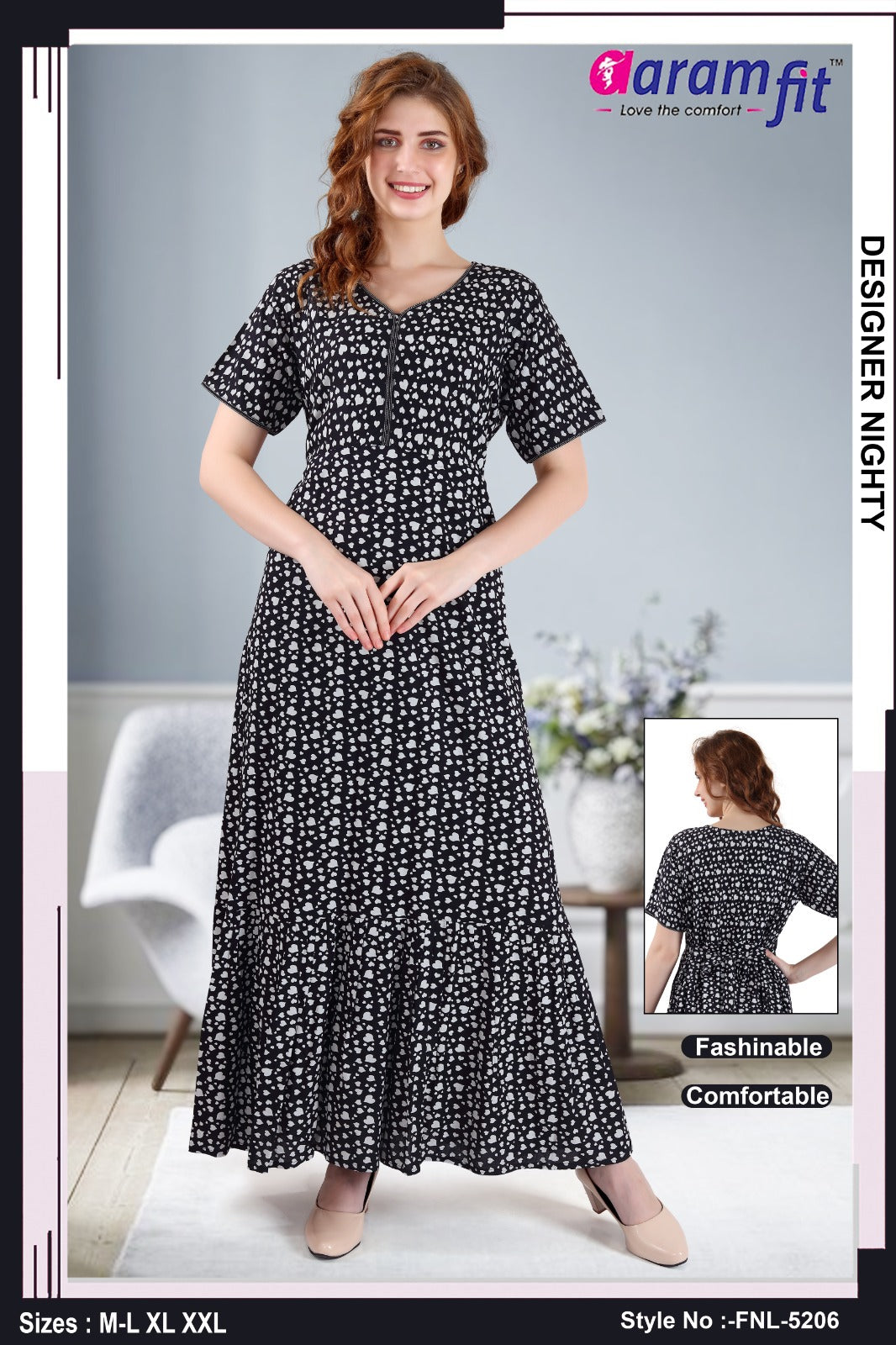 AARAMFIT DESIGNER NIGHTY FNL-5206