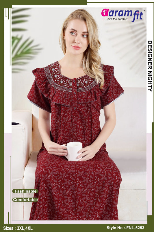 AARAMFIT DESIGNER NIGHTY FNL-5253 / 3XL-4XL