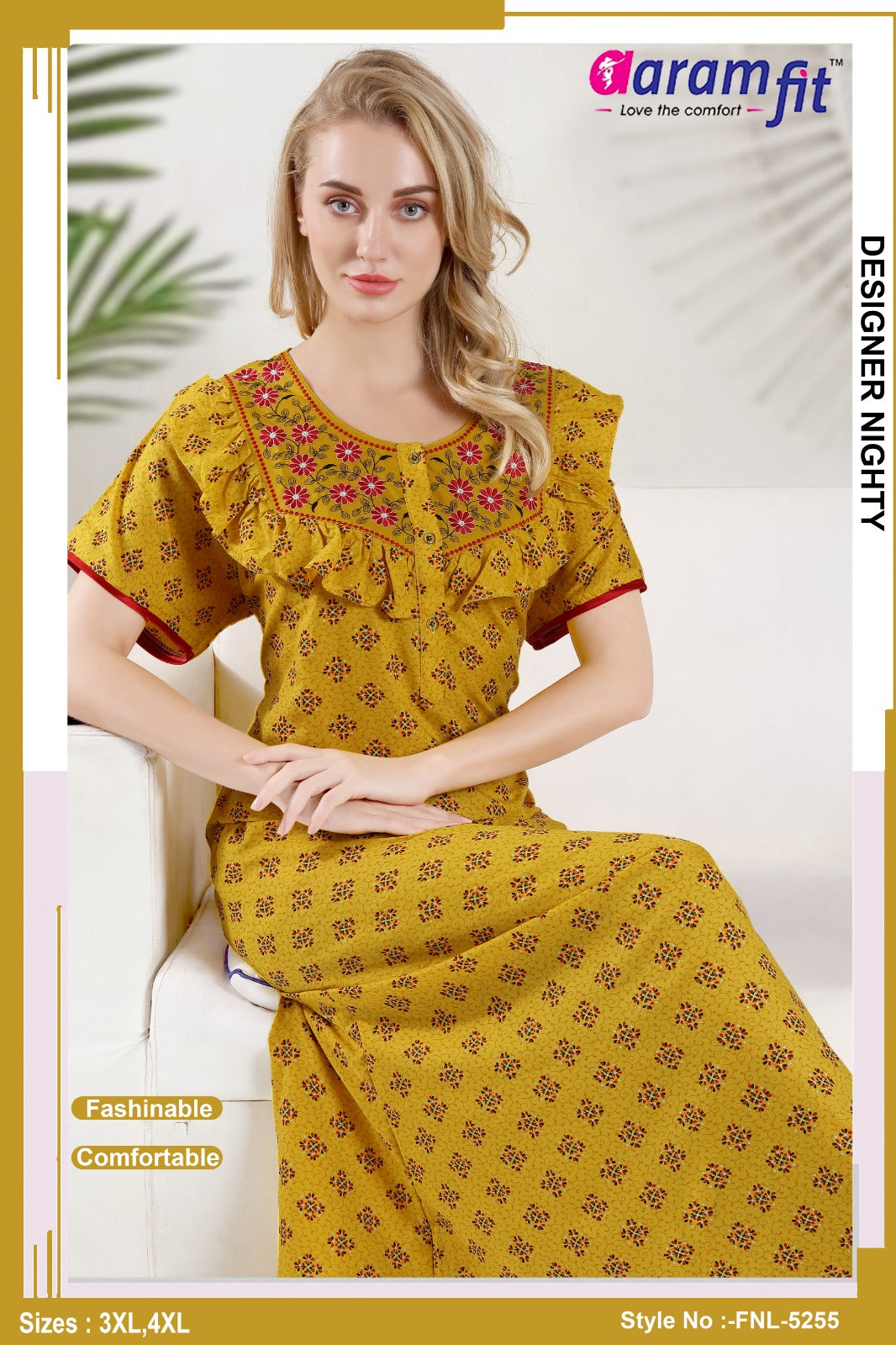 AARAMFIT DESIGNER NIGHTY FNL-5255 / 3XL-4XL