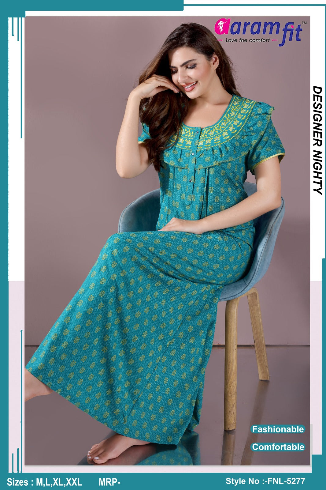 AARAMFIT DESIGNER NIGHTY FNL-5277 / 3XL-4XL