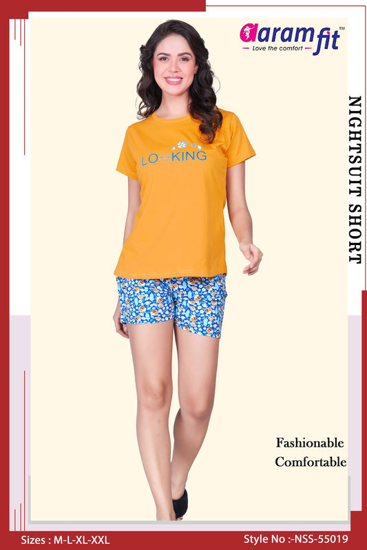 AaramFit Designer Night Suit Short-NSS 55019