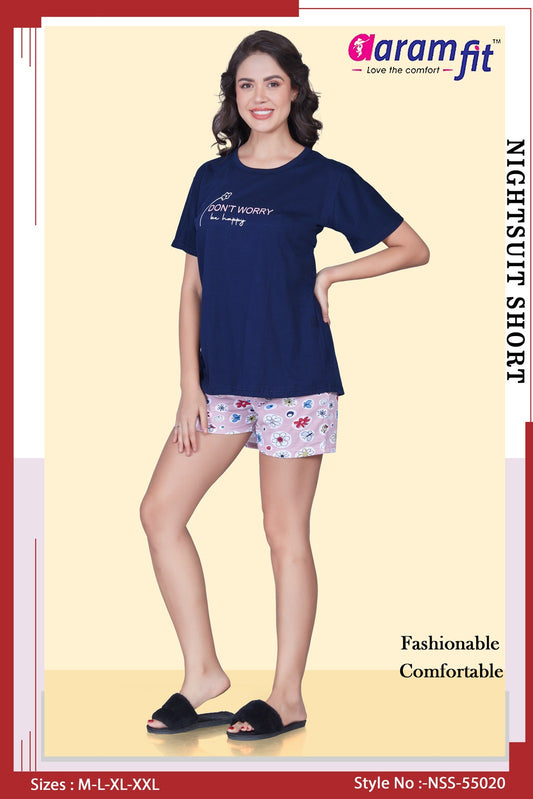 AaramFit Designer Night Suit Short-NSS 55020
