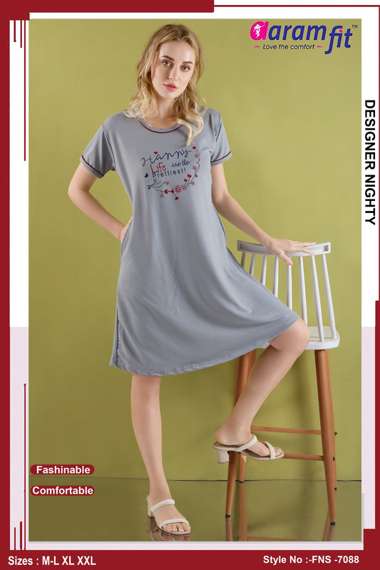 AaramFit Designer Nighty Short FNS-7088
