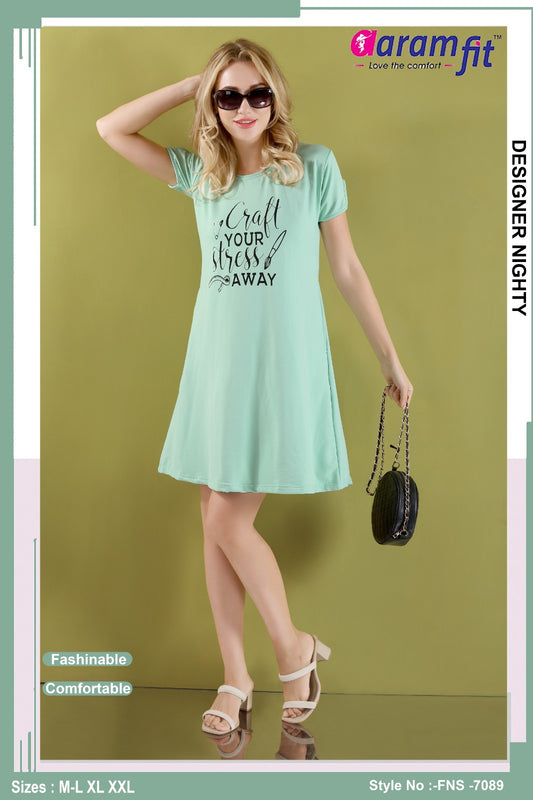 AaramFit Designer Nighty Short FNS-7089