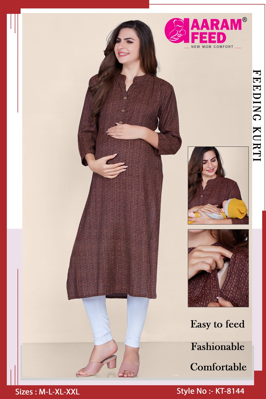 AaramFeed Feeding Kurti-KT-8144