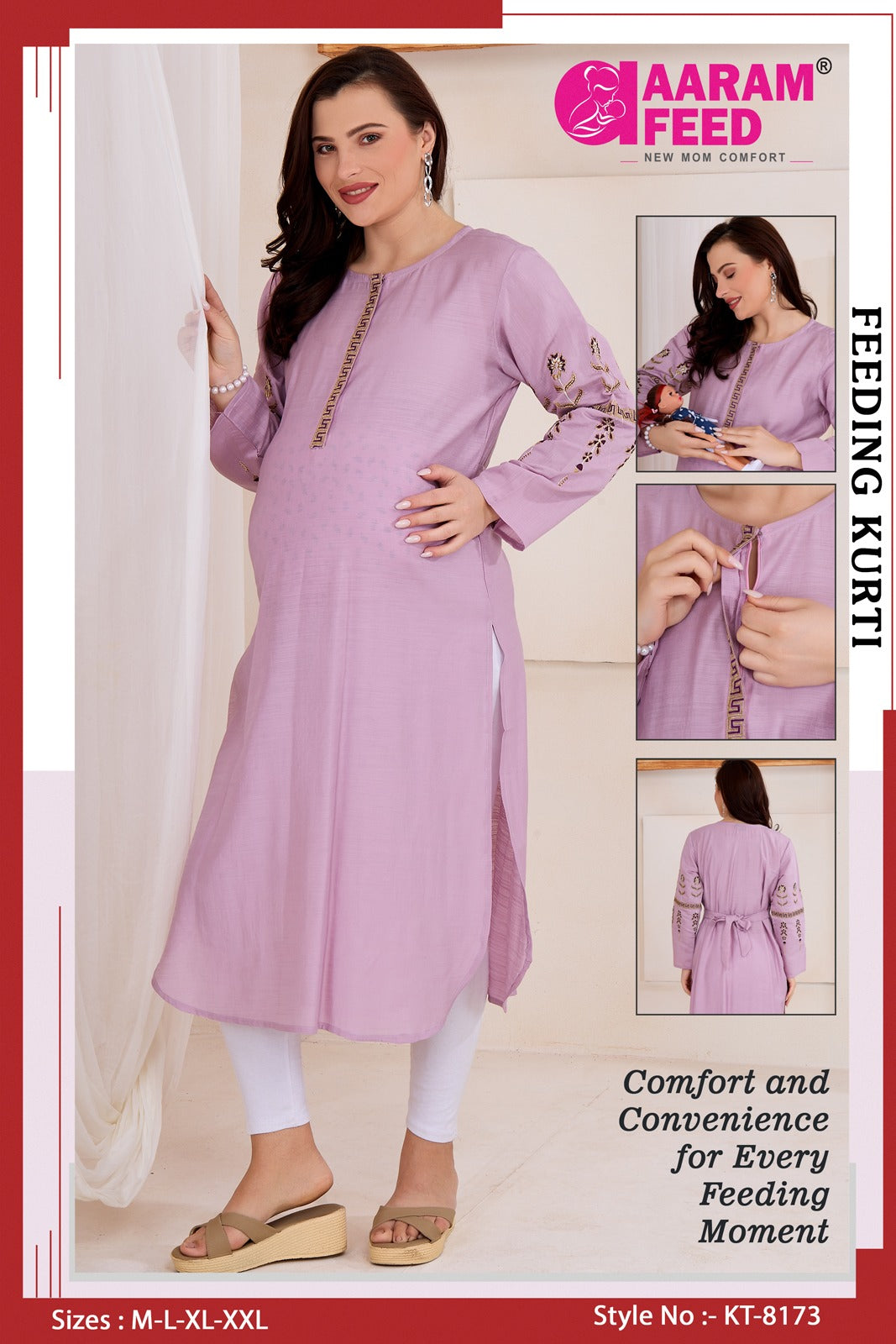 AaramFeed Feeding Kurti-KT-8173
