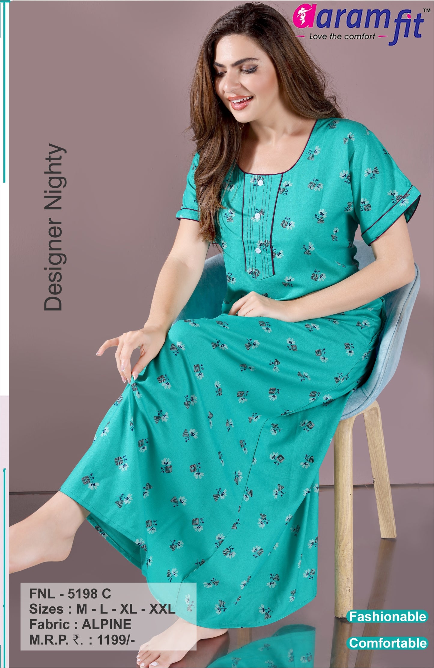 AARAMFIT DESIGNER NIGHTY FNL-5198