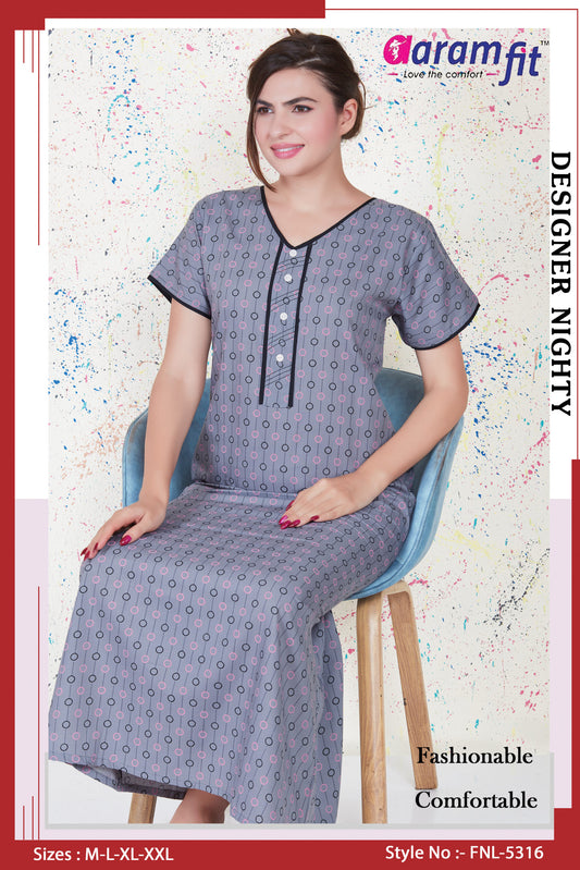AaramFeed Fancy Nighty Long-5316