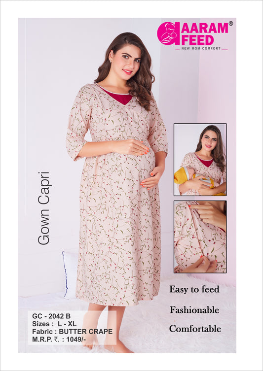 AaramFeed Feeding Gown Capri-GC-2042