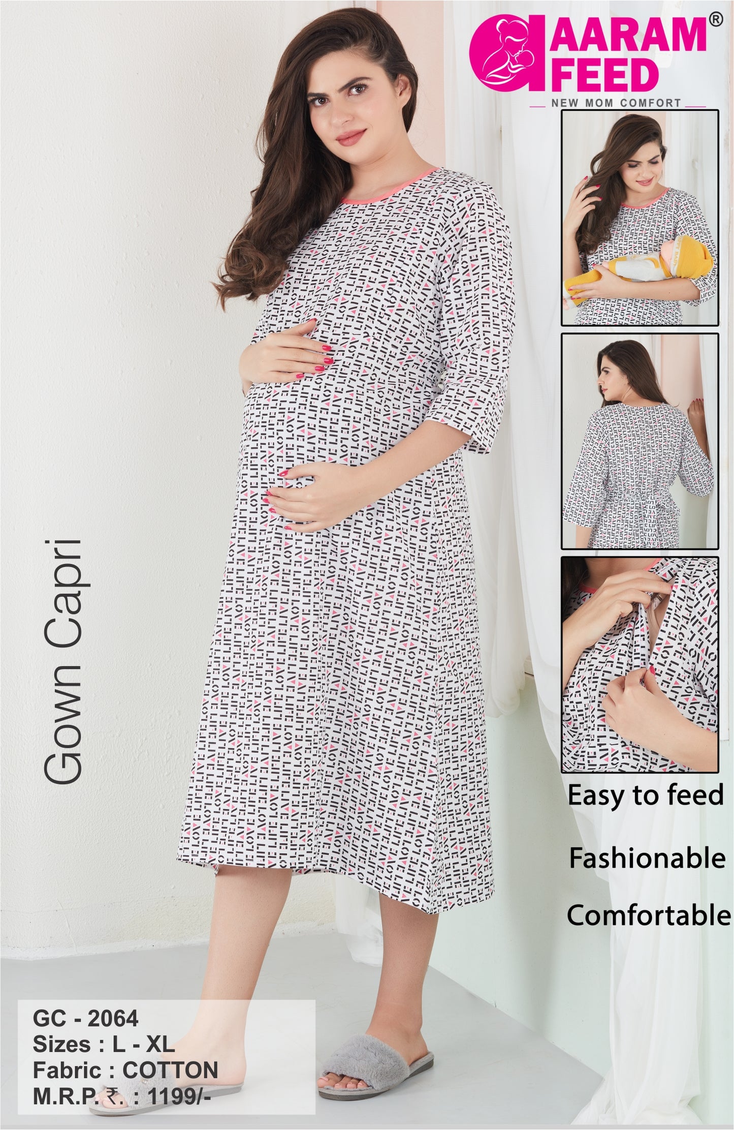 AaramFeed Feeding Gown Capri-GC-2064