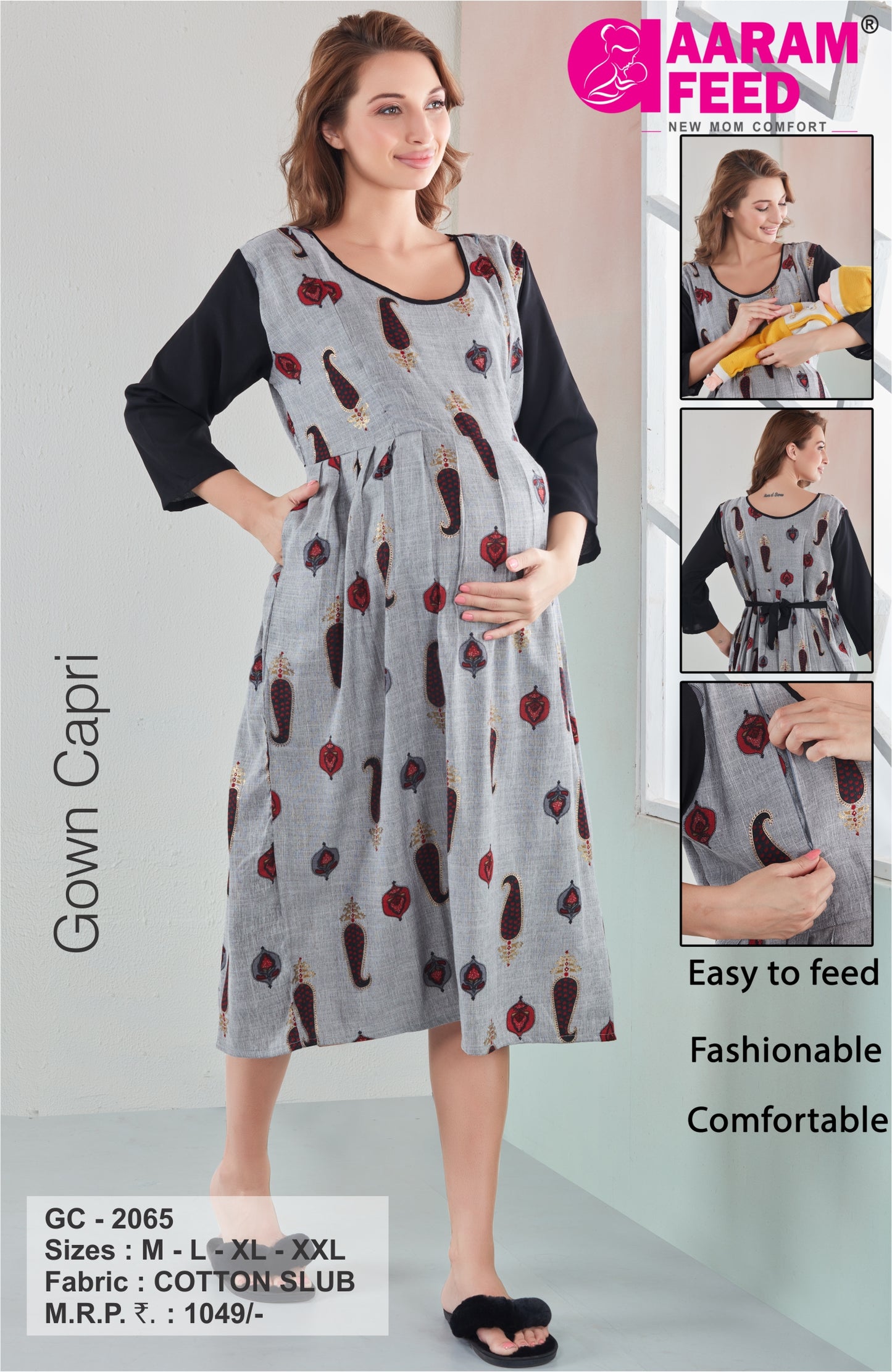 AaramFeed Feeding Gown Capri-GC-2065