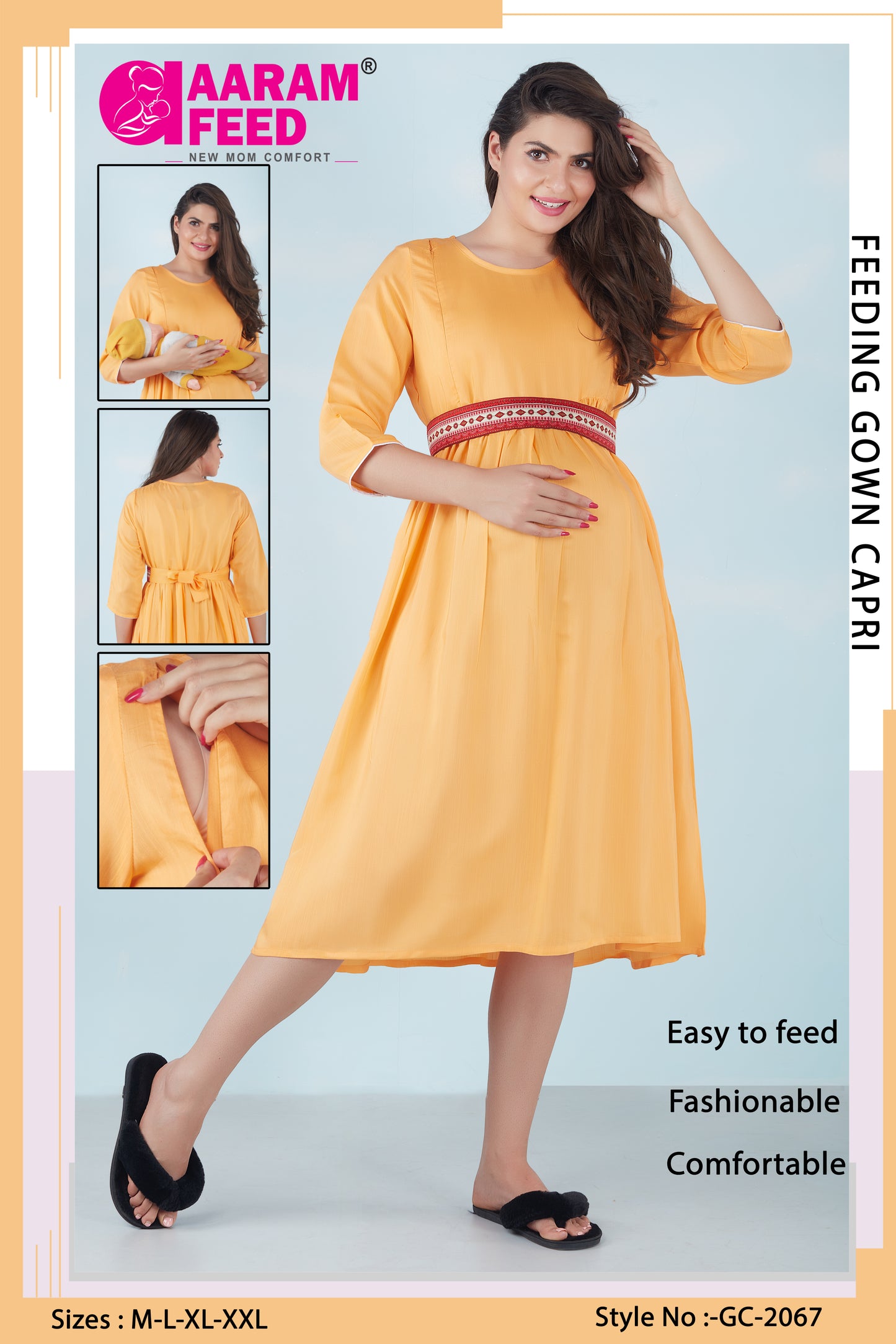 AaramFeed Feeding Gown Capri-GC-2067