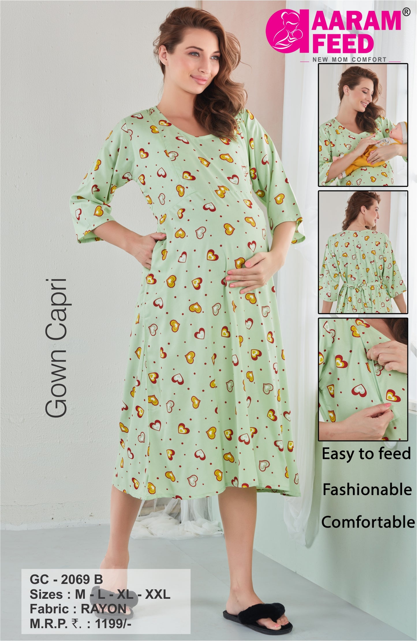 AaramFeed Feeding Gown Capri-GC-2069