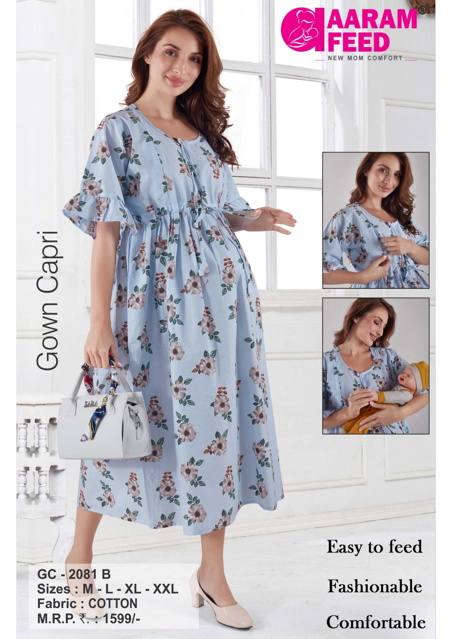 AaramFeed Feeding Gown Capri-GC-2081