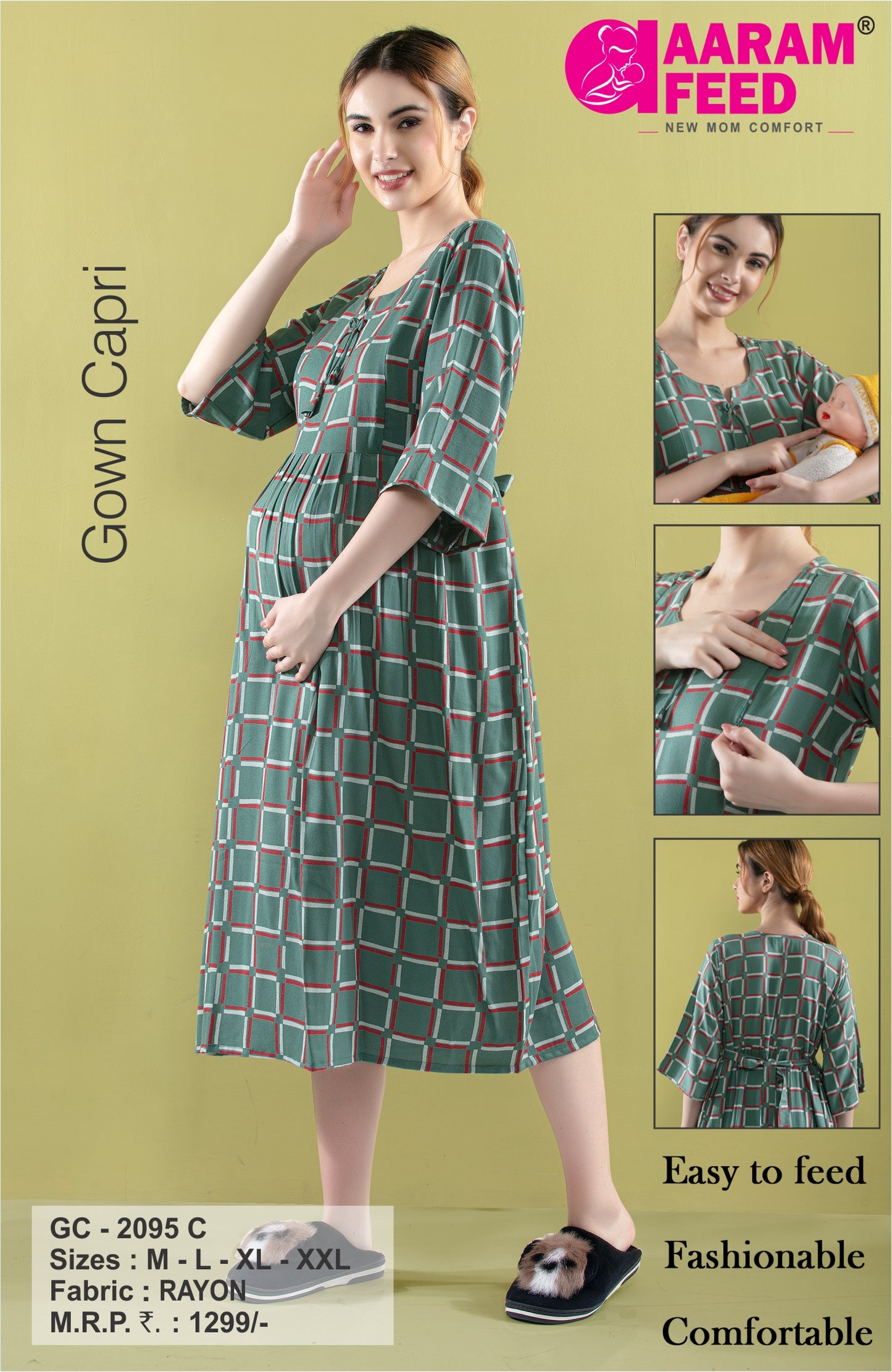 AaramFeed Feeding Gown Capri-GC-2095