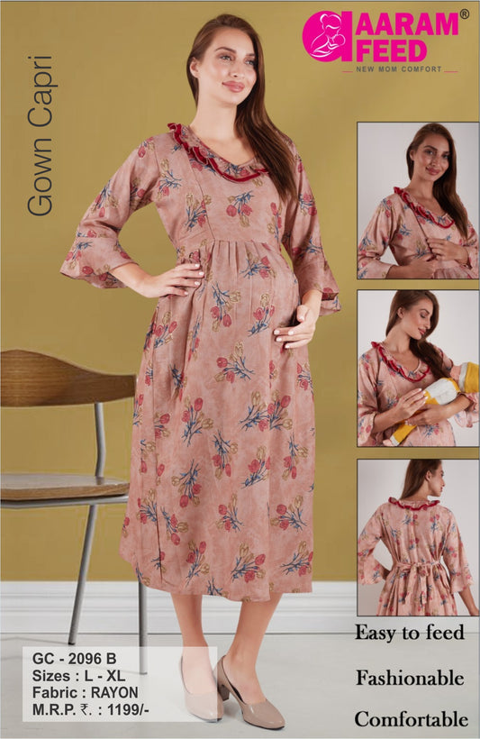 AaramFeed Feeding Gown Capri-GC-2096