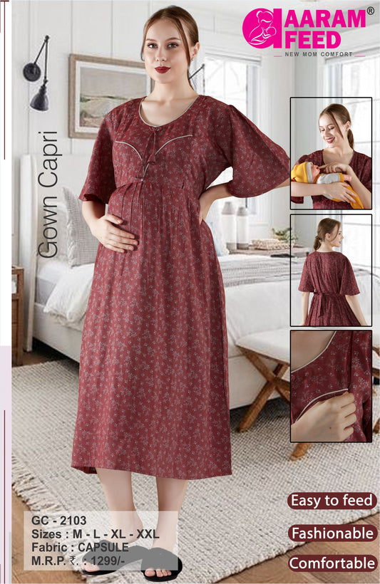 AaramFeed Feeding Gown Capri-GC-2103