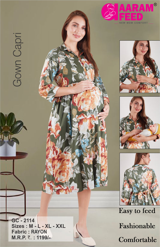 AaramFeed Feeding Gown Capri-GC-2114