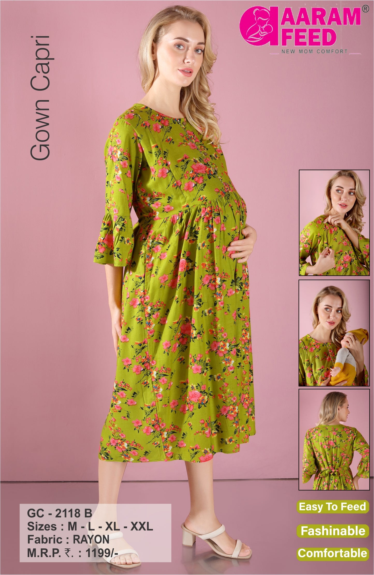 AaramFeed Feeding Gown Capri-GC-2118
