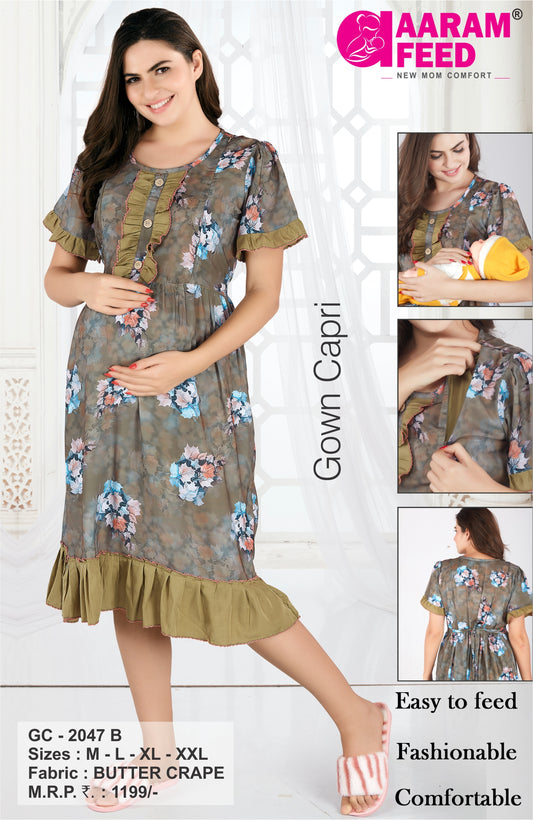 AaramFeed Feeding Gown Capri-GC-2047