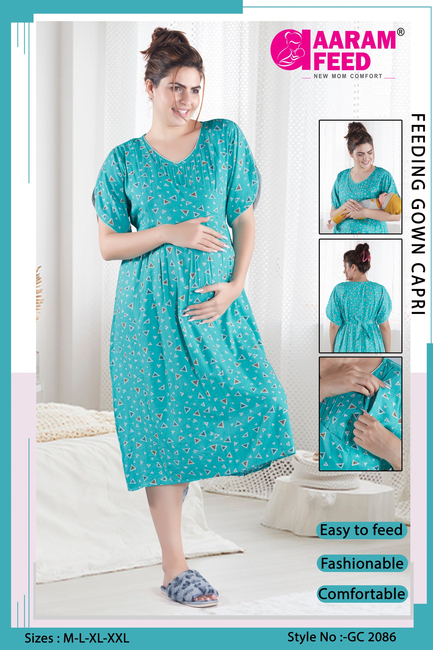 AaramFeed Feeding Gown Capri-GC-2086
