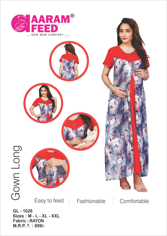 AaramFeed Feeding Gown Long GL-1026