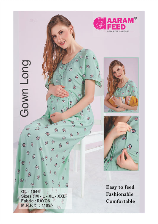 AaramFeed Feeding Gown Long GL-1046