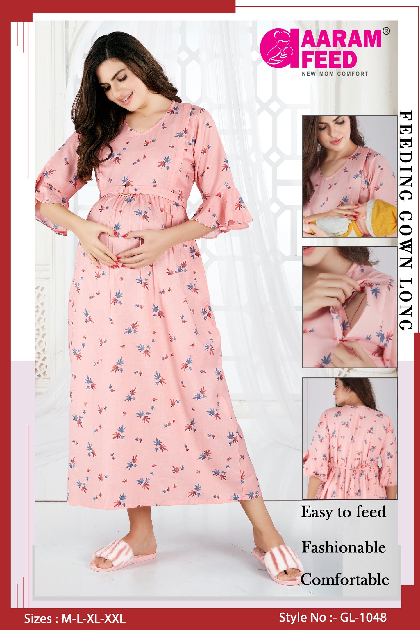 AaramFeed Feeding Gown Long GL-1048