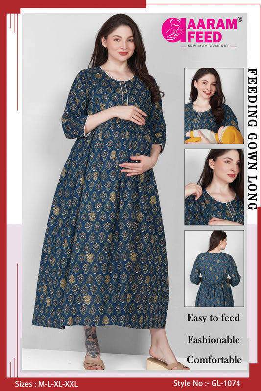 AaramFeed Feeding Gown Long GL-1074