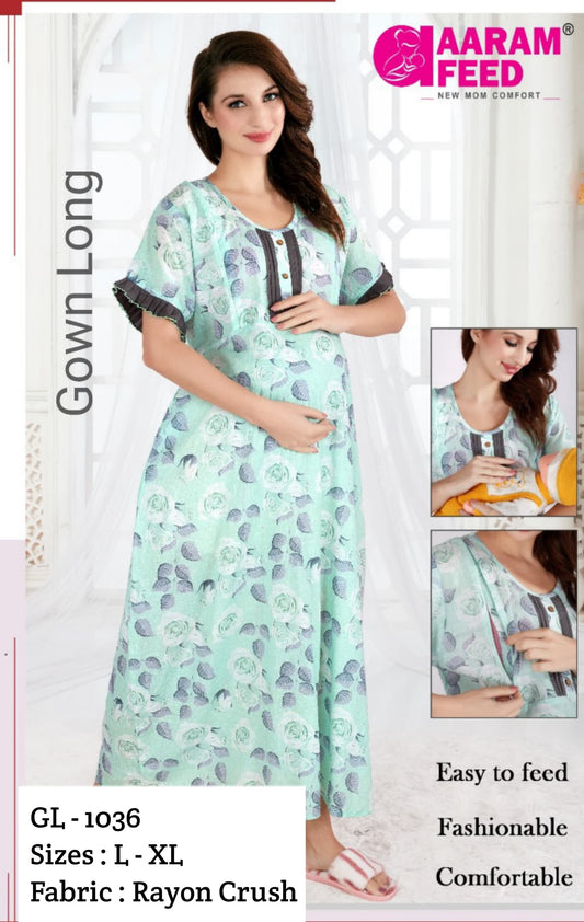 AaramFeed Feeding Gown Long GL-1036
