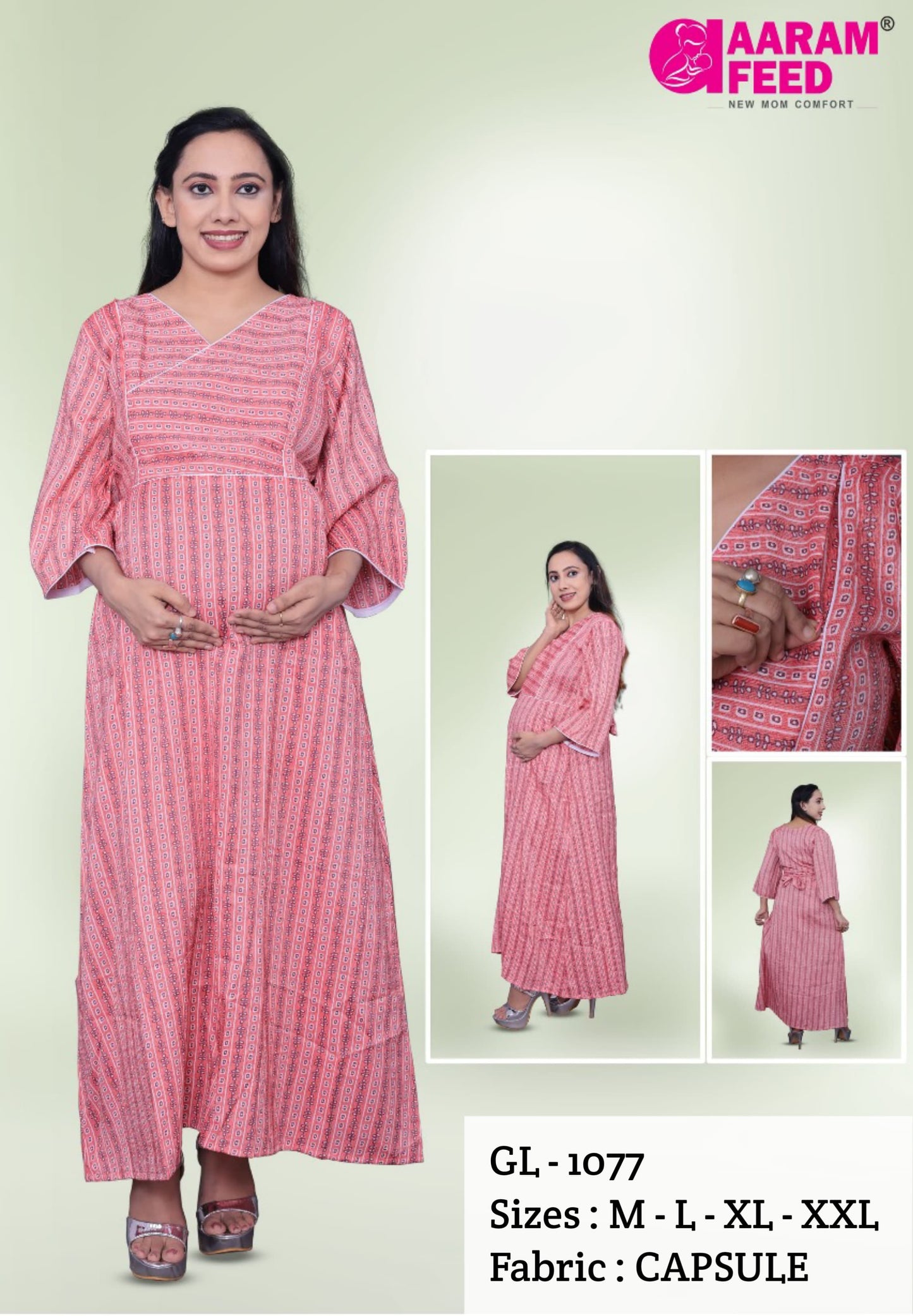 AaramFeed Feeding Gown Long GL-1077