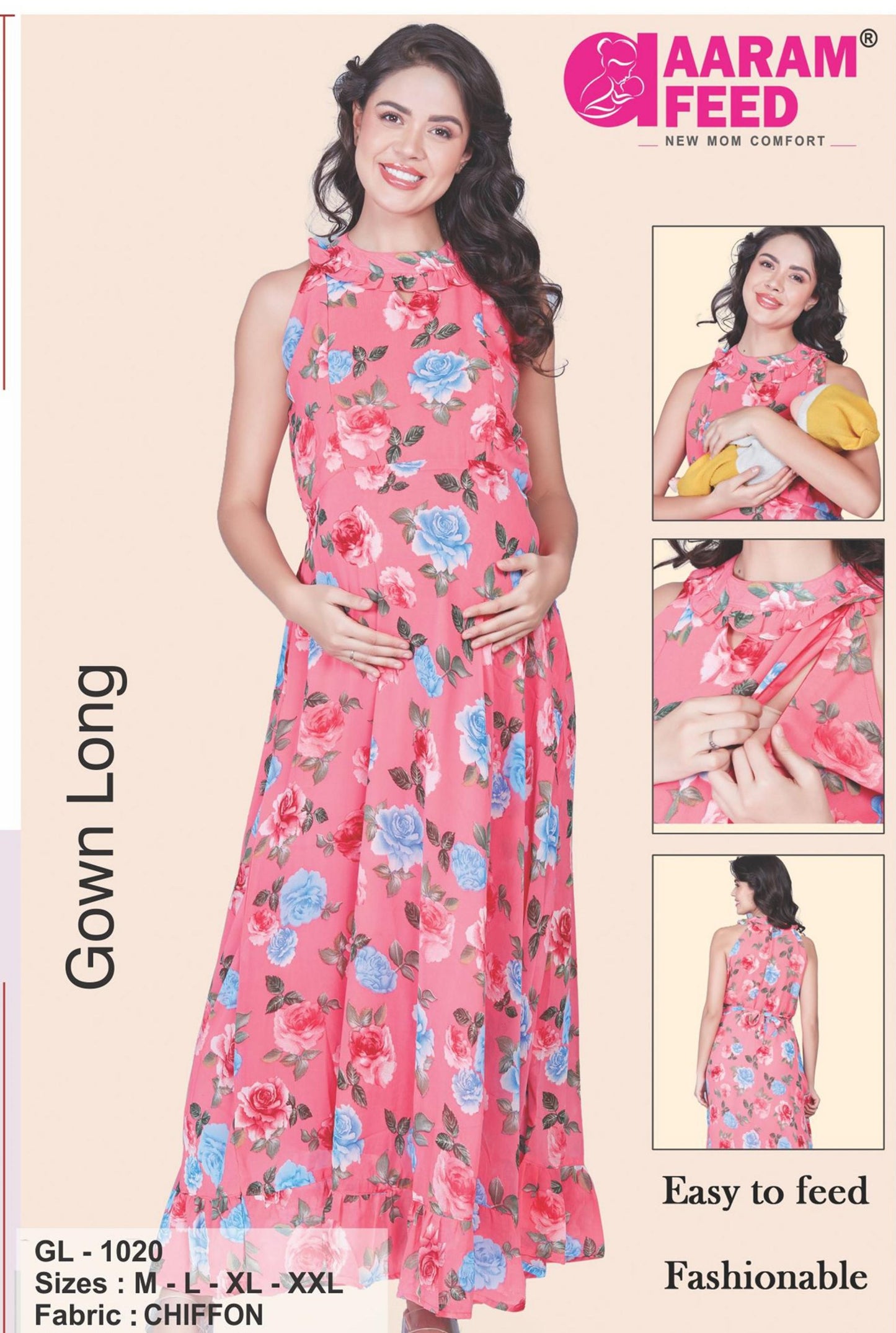 AaramFeed Feeding Gown Long GL-1020