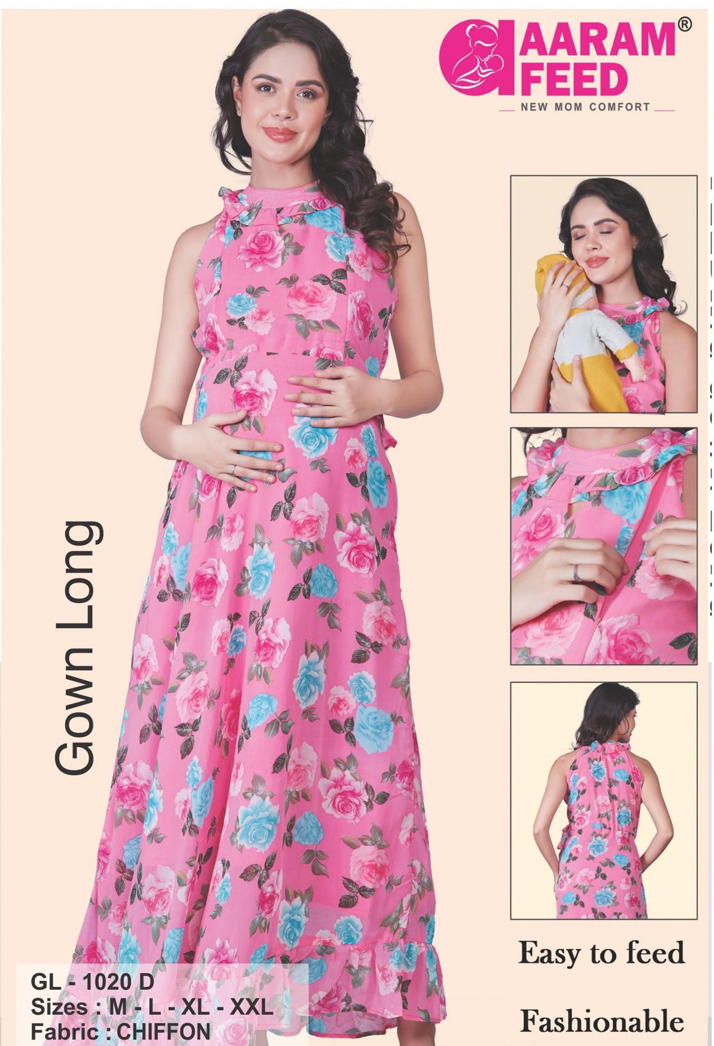 AaramFeed Feeding Gown Long GL-1020
