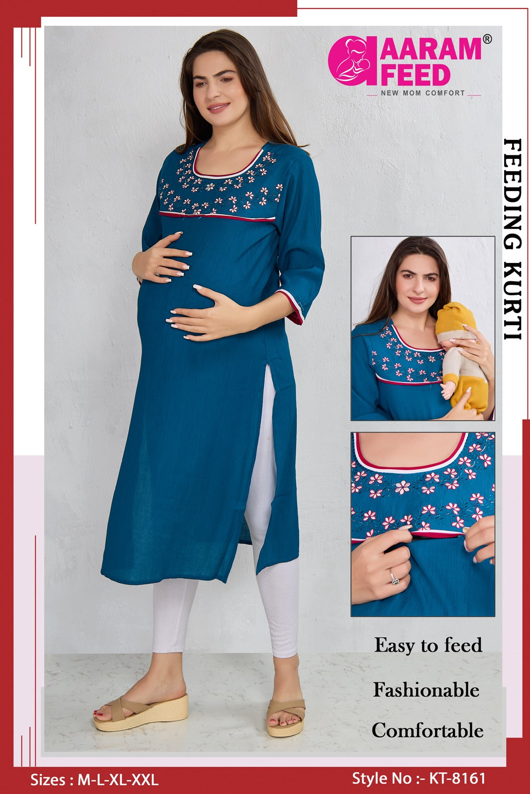 AaramFeed Feeding Kurti-KT-8161