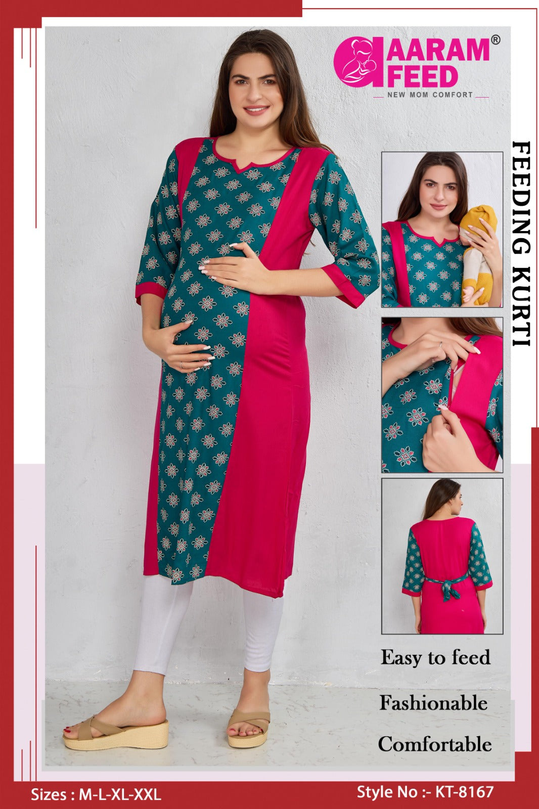AaramFeed Feeding Kurti-KT-8167