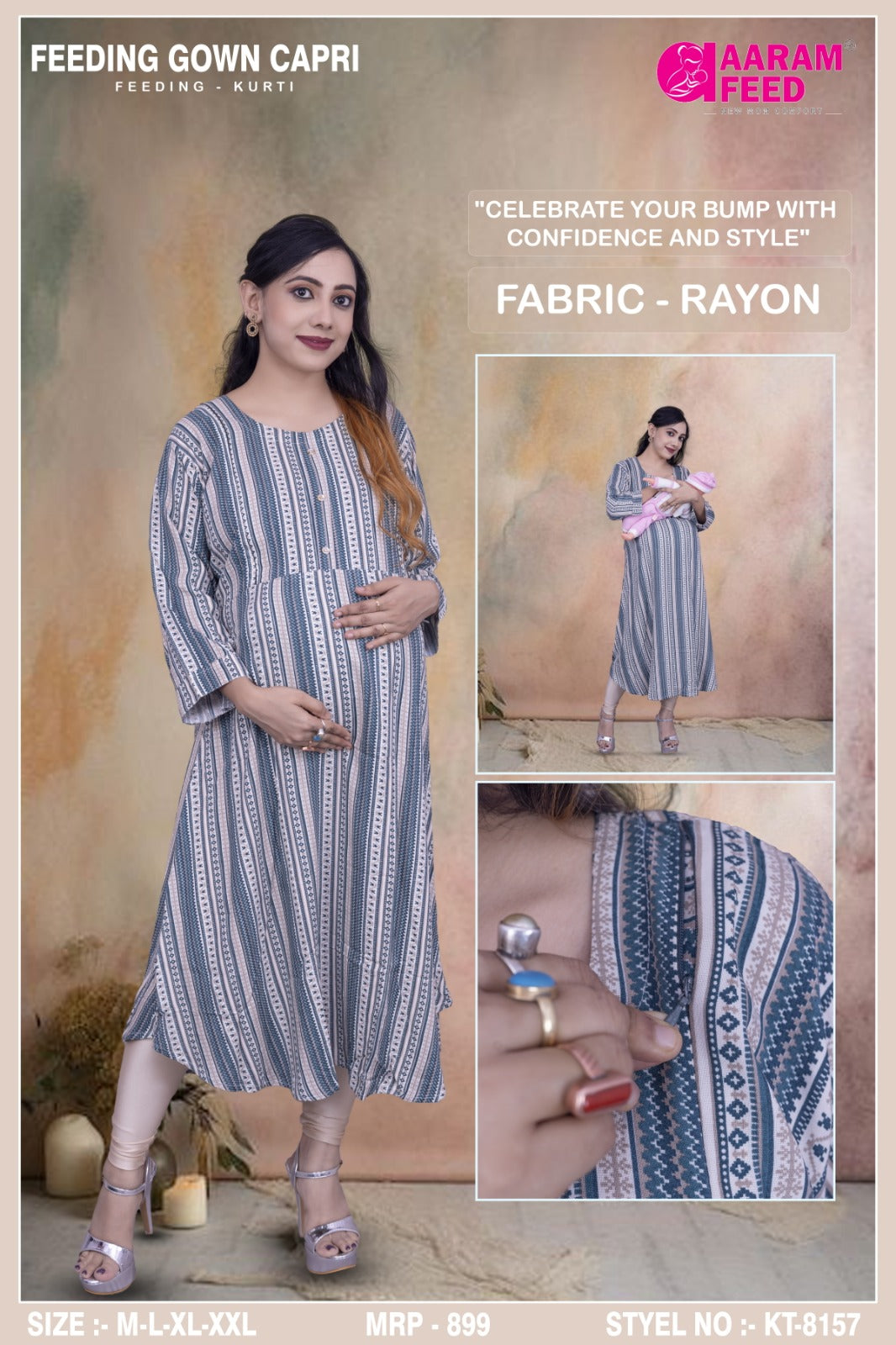 AaramFeed Feeding Kurti-KT-8157