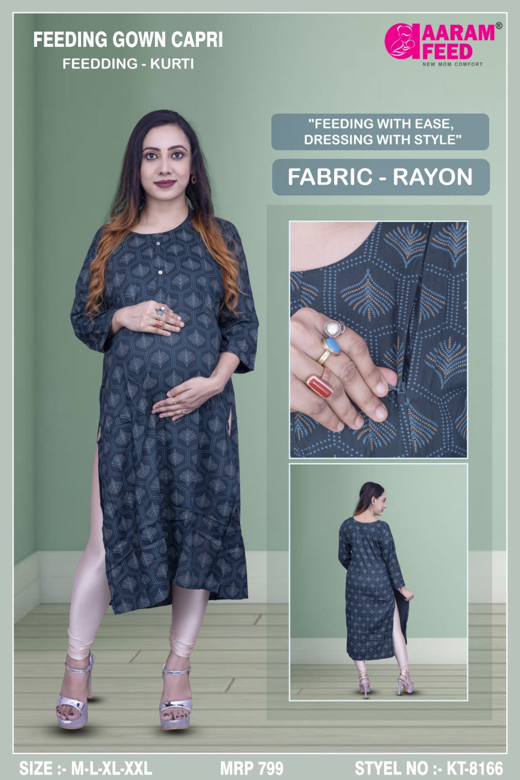 AaramFeed Feeding Kurti-KT-8166