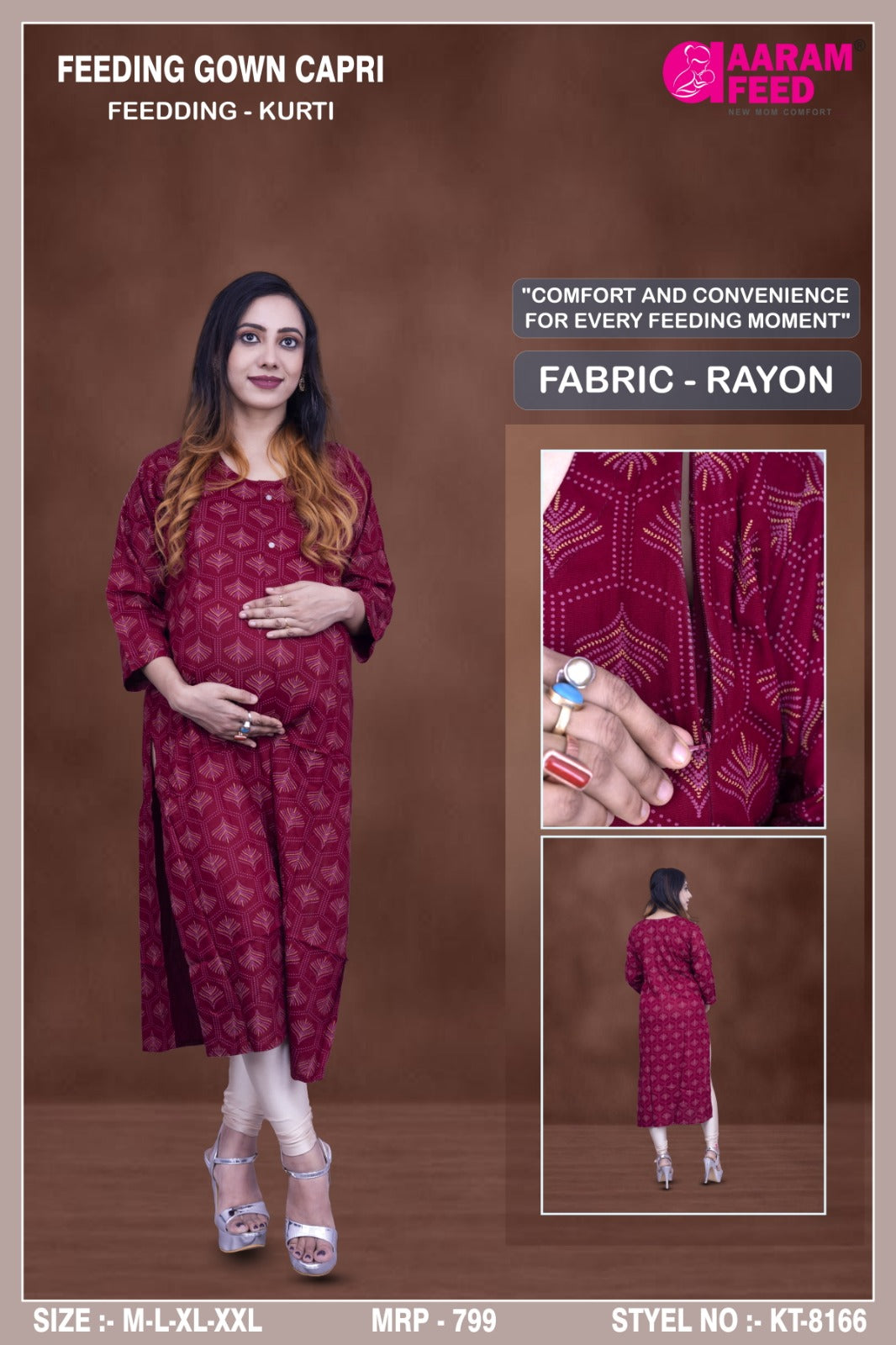 AaramFeed Feeding Kurti-KT-8166