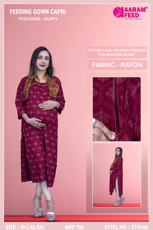 AaramFeed Feeding Kurti-KT-8166