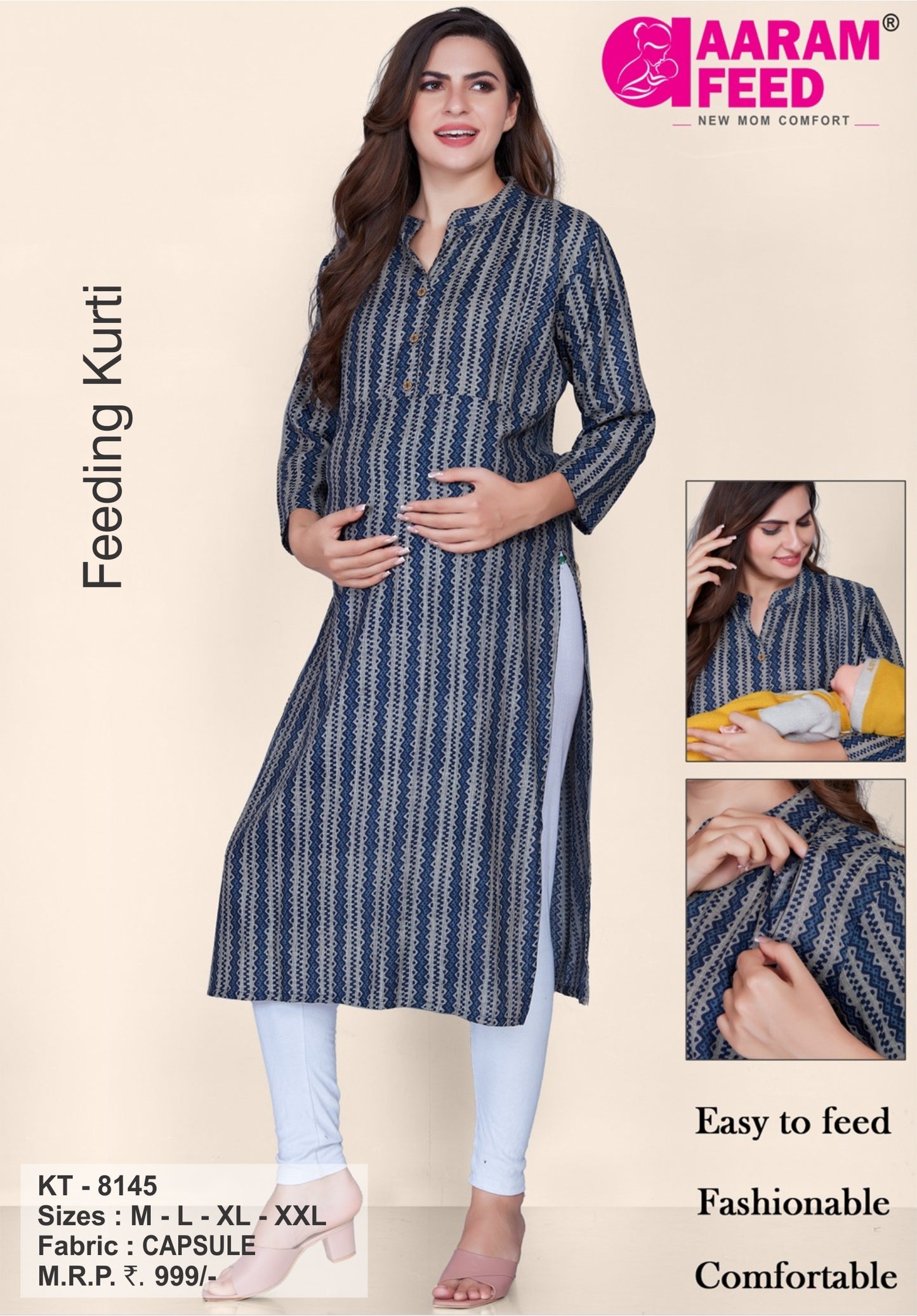 AaramFeed Feeding Kurti-KT-8145