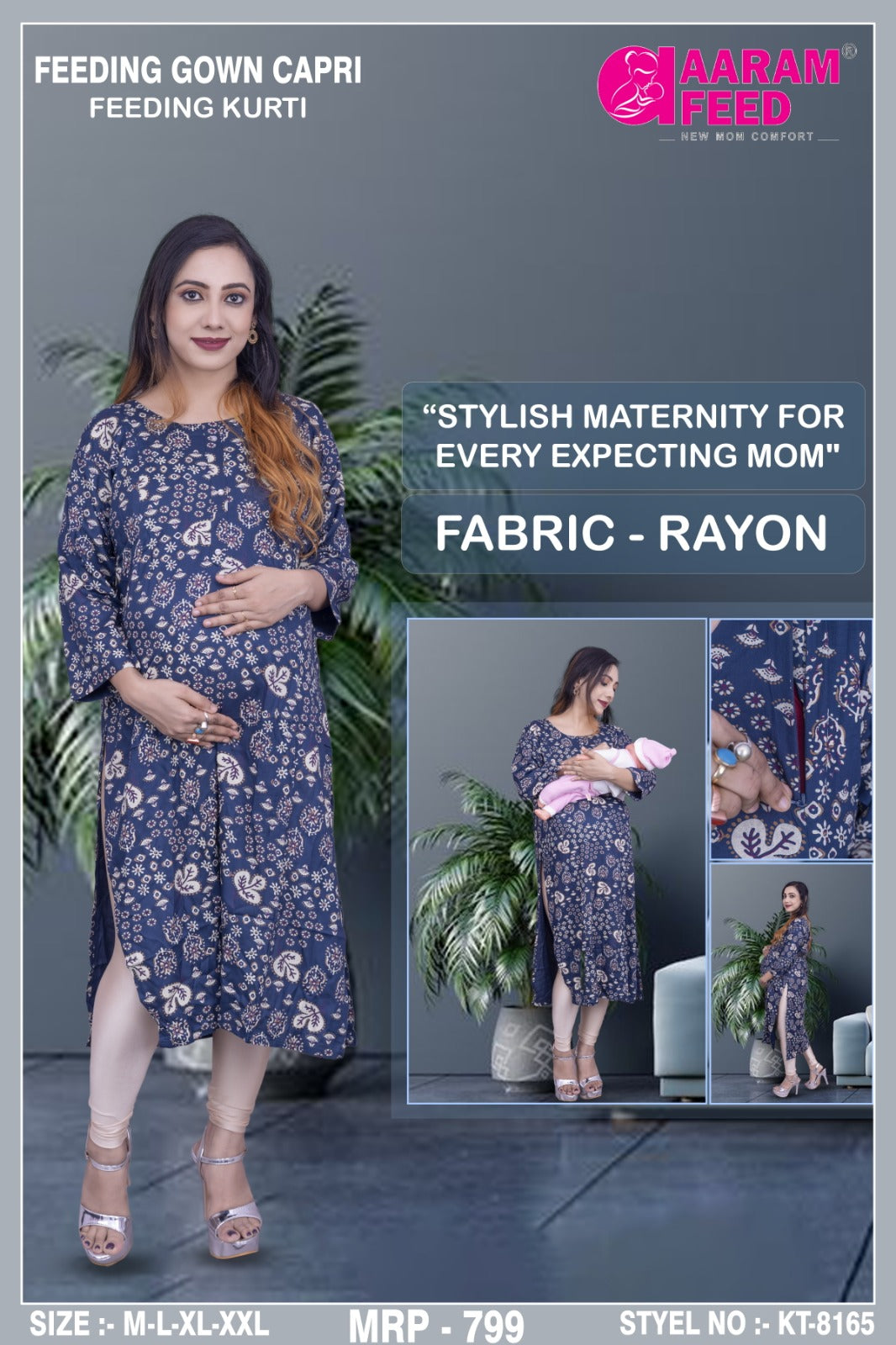 AaramFeed Feeding Kurti-KT-8165